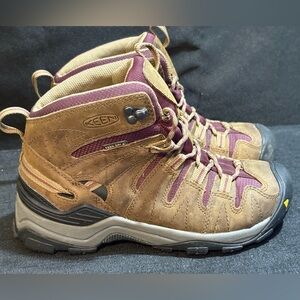 Keen Boots Women Size 8 Brown Shoes Hiking Trail Gypsum Mid